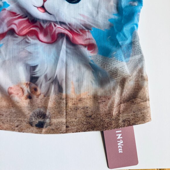 Kitty Sheer Mesh Top with Lace Sleeves - Picture 7 of 9